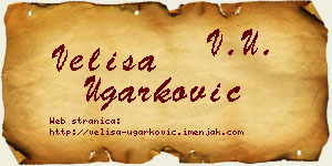 Veliša Ugarković vizit kartica